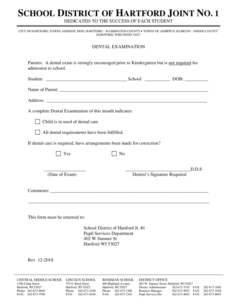 5K Dental Form